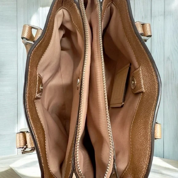 Coach #F29665 Mini Sage Carryall Satchel Handbag Rose Gold - Picture 7 of 14